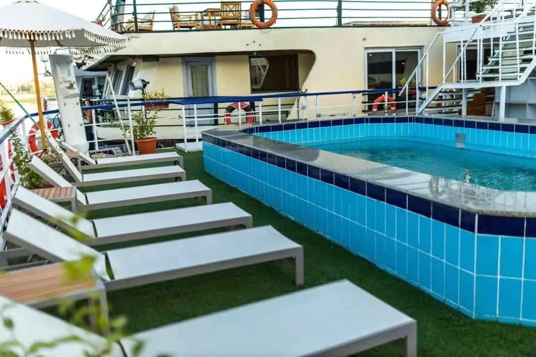 Sun deck of the MS Coral II Nile Cruise Nile cruise